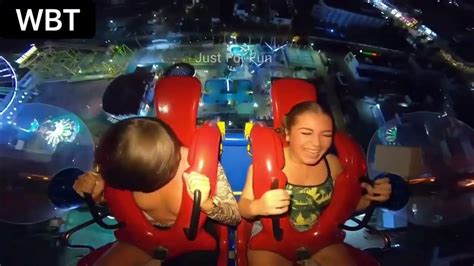 Please SUBSCRIBE to Vid Hits for More Videos Daily. . Nip slip on sling shot ride